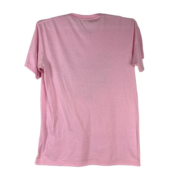Powered by Iced Coffee Pink Women's Crew Neck T-Shirt Size L - Picture 6 of 7